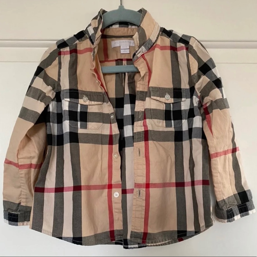 Burberry plaid long sleeve